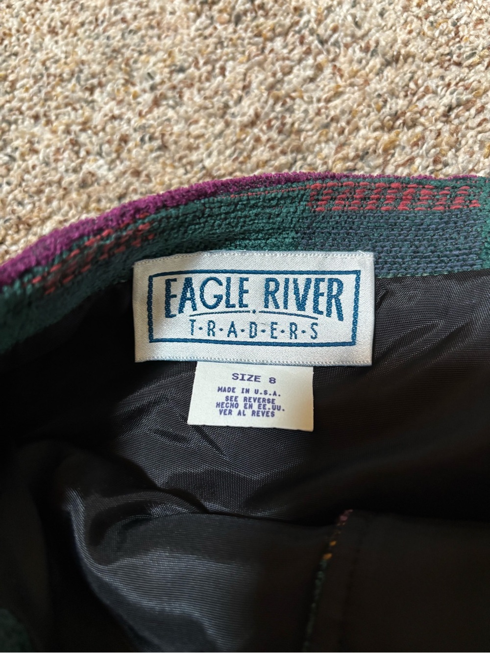 278. Vintage Eagle River Traders Western Boho Skirt & Vest set, size 8 - Picture 3 of 11